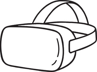 Vr glasses for virtual reality outline vector icon