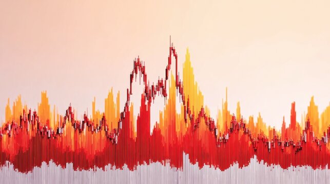 Abstract colorful sound wave pattern representing audio frequency fluctuations and dynamic sound visualization in modern design