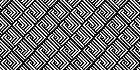 Modern abstract square line seamless pattern background. Seamless vintage design for banner and fabric geometric art. Minimal line Seamless geometric pattern with shapes. Decoration and maze ornament.