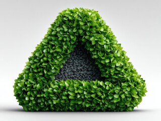Environmental Art with Triangle Cone and Lush Green Moss