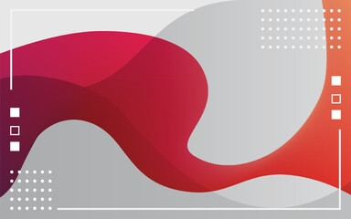 Modern corporate design featuring abstract liquid waves in red and grey. Clean, geometric elements make it ideal for presentations, web, or layouts.