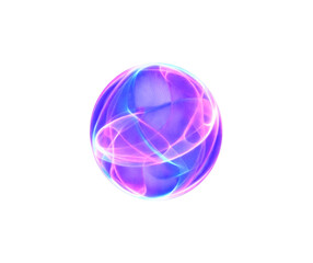 Png PNG Neon Glowing Sphere on Transparent Overlay on transparent background