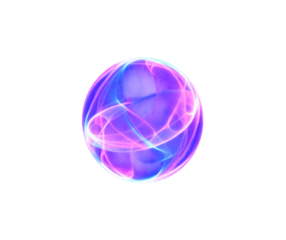 Png PNG Neon Glowing Sphere on Transparent Overlay on transparent background