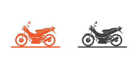 Obraz premium Motorcycle & Bike Types Icons – Sport, Cruiser, Scooter, Classic Vector 