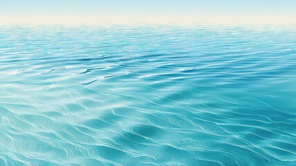 Fototapeta premium Sunlit Blue Ocean Water Shimmers on a Sunny Day with Sparkling Surface Reflections and a Clear Blue Sky in an Abstract Seascape Nature Scene