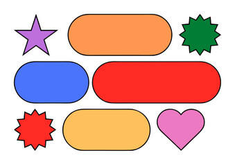 vector set of colorful speech bubbles
