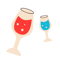 two glasses of champagne