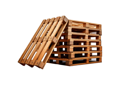 stack pallets, isolated on transparent or white background