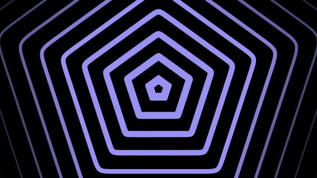 Abstract pentagon shapes create optical illusion on dark backdrop, evoking a sense of depth and futuristic atmosphere.