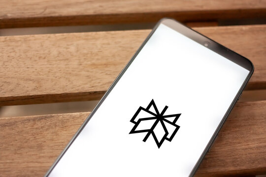 Perplexity AI logo displayed on a smartphone screen &ndash; modern AI search and mobile technology