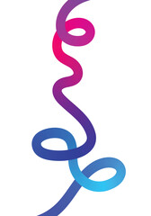 Fototapeta premium Colorful gradient squiggle with a playful loop