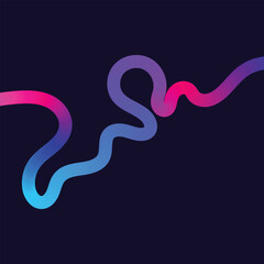 Abstract gradient line art, modern design element on dark background for projects