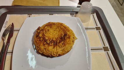 Fried spaghetti in Sorrento, Italy
