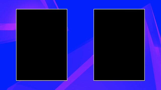 Cyberpunk Blue and Magenta Dual Screen Template