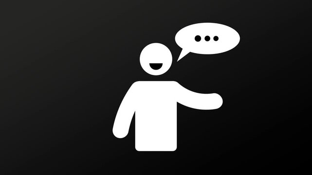 A person confidently starts a conversation, symbolizing the importance of expression, communication, and sharing new ideas with the world openly and clearly