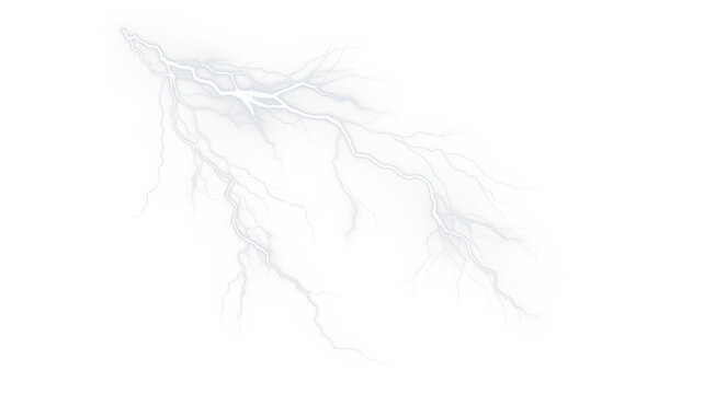 Lightning bolt PNG overlay with intricate branching patterns, showcasing a dynamic energy effect for creative projects, enhancing visual storytelling and design elements