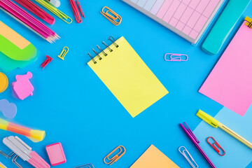 back to school background stationary isolated on white 