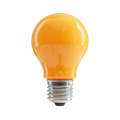 Orange light bulb, glossy surface