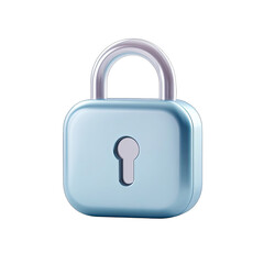 Light-blue, glossy padlock icon