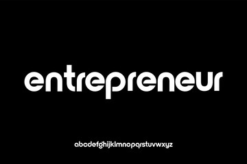 Modern rounded lowercase alphabet font for business and technology.