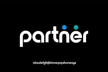 Minimalist partner wordmark logo design with a custom lowercase alphabet font.
