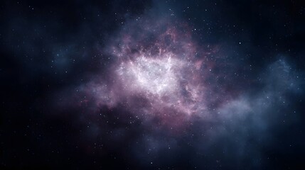 Fototapeta premium A vibrant luminous nebula swirls with cosmic dust and distant stars in the deep expanse of space