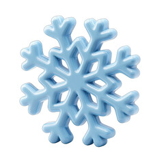 Light blue 3D snowflake (1)