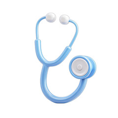 Light-blue medical stethoscope