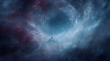 Fototapeta premium A majestic cosmic portal a swirling tunnel of vibrant nebulae and countless stars forming an ethereal gateway into the deep unknown universe