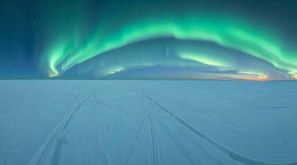 Aurora Over the Frozen Silence