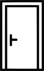 Minimalist Door Outline Icon Entry and Exit Access Symbol