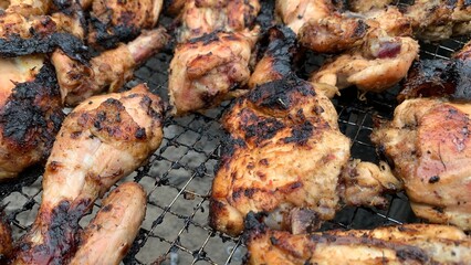 chicken meat on the grill