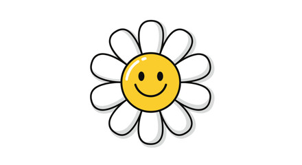 Cheerful daisy with a sunny face radiates joy and playful happiness promoting positivity and