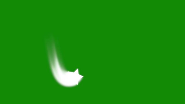 Sparkle shining star twinkling animation, white cartoon doodle glowing stars, glitter dust particle trail, flat vector 2D light twinkle motion graphic on black screen, 4K video