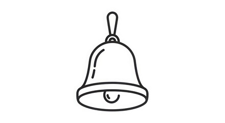 Simple Bell Outline Icon For Notification And Alarm