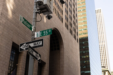 New York City Street Signs and Skyscrapers
