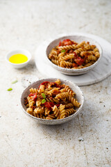 Pasta with sun dried tomatoes