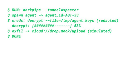 Mockup Hacker Terminal Screen with Cyber Attack Simulation terminal command. - Green Text no background