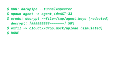 Mockup Hacker Terminal Screen with Cyber Attack Simulation terminal command. - Green Text no background
