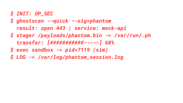 Mockup Hacker Terminal Screen with Cyber Attack Simulation terminal command. - Red Text no background
