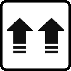 Vector illustration of a this side up sign