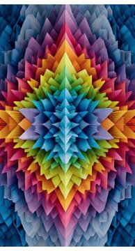 Colorful mirror geometric background design, 4k seamless looped video, 3d render.  Add brand name for business promotion on Instagram or tik tok, face book, X or other such apps.