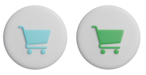 3D Shopping Cart Icons