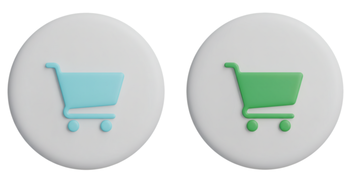 3D Shopping Cart Icons