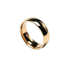 Gold band ring, simple, smooth