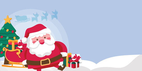 Christmas celebration banner with party themed vector art