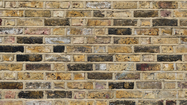 Typical London British architecture brick wall. Texture background.
