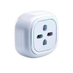Light-blue square electrical outlet