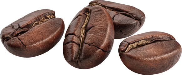 coffee beans isolated on white background