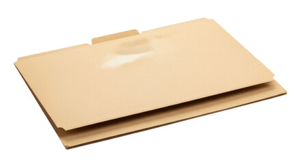 Blank Manilla Folder with Top Tab for Filing Isolated PNG Cutout Transparent